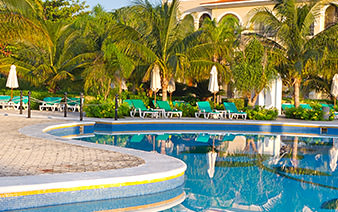 shot of hotel pool